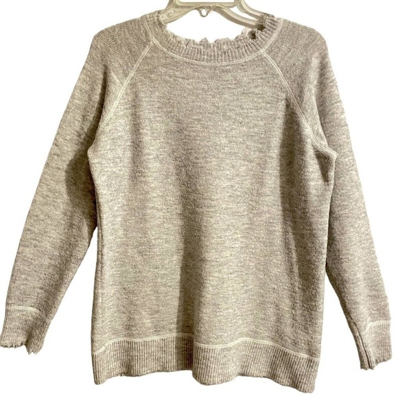 Staccato Size Large Pullover Sweater Gray Chewed Hems Soft Lightweight G… - Picture 1 of 8